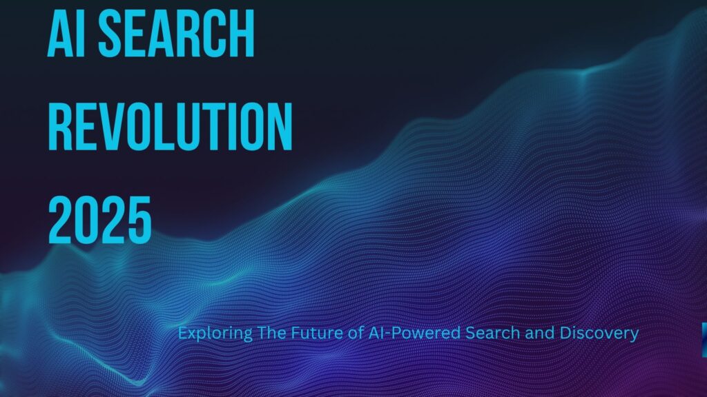 Illustration showing AI-driven search and generative engine optimization in 2025
