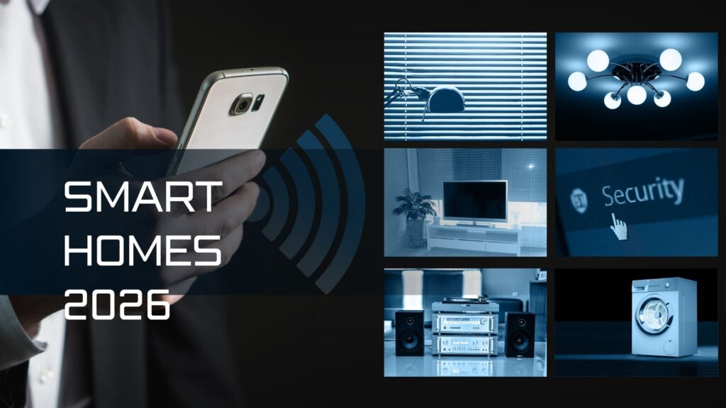 IoT devices shaping smart homes in 2026 with smart appliances, security systems, and home automation