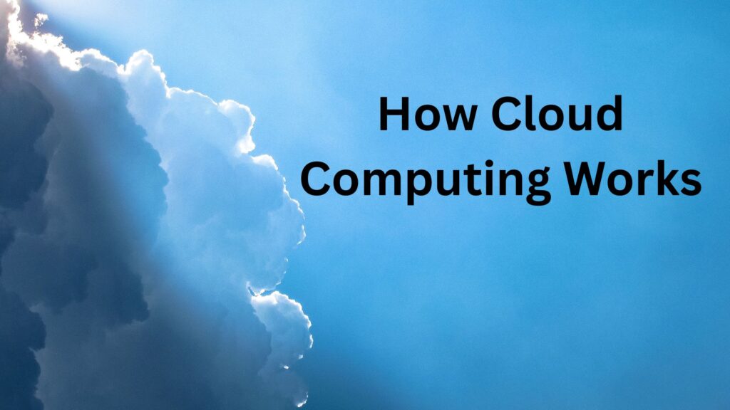 Cloud computing for beginners showing files stored online and accessed from multiple devices