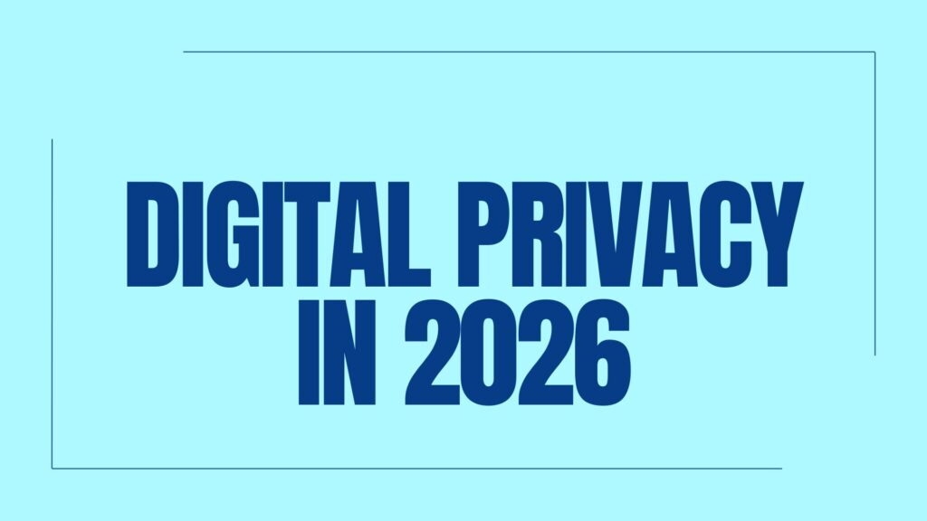 Internet privacy in 2026 showing data security and personal information protection in a connected digital world