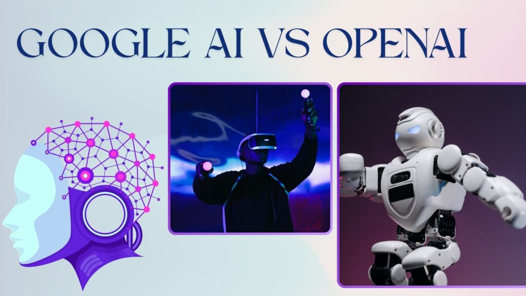 Google AI vs OpenAI comparison in 2026 showing artificial intelligence leadership and future technology