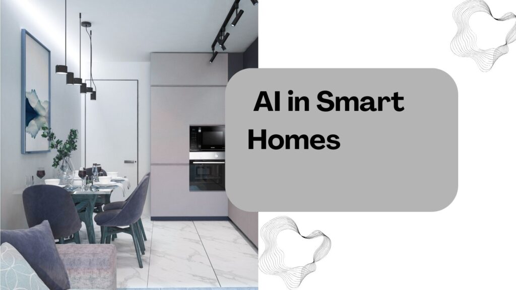 Modern smart home interior showing AI-powered lighting, thermostat, and voice assistant technology improving everyday living