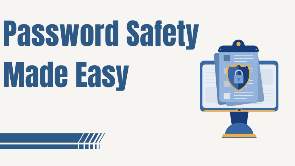 Illustration showing how password managers keep your data safe using encryption and secure digital storage